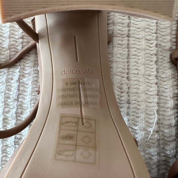 👡 Dolce Vita Strappy Platform Block Heels – Tan / Nude (Size 8.5M) - Picture 5 of 6